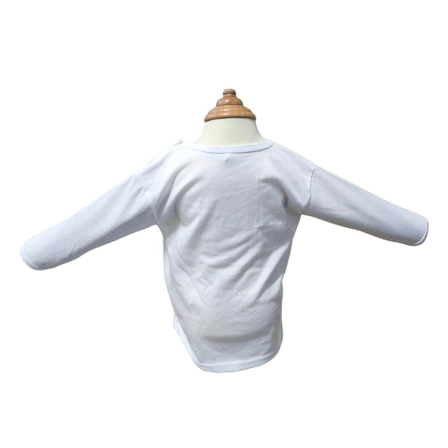 Minnies' & Mimi T-Shirt with Button Long Sleeves for New Born Infant 3pcs Color White Available in Medium and Large