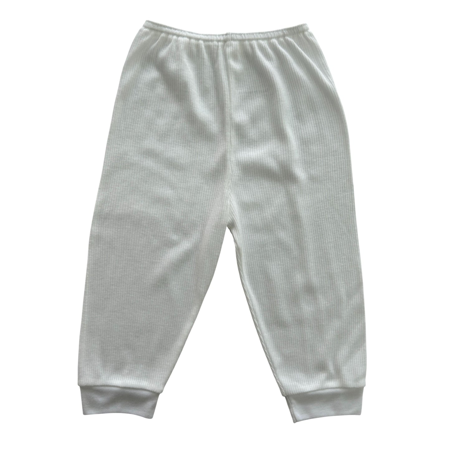 Minnies' & Mimi Cotton Stretchable White Pajama with Cuffs for Toddler 6 Months to 2 Years Old by 3pcs or 1pcs Available in Small Medium and Large