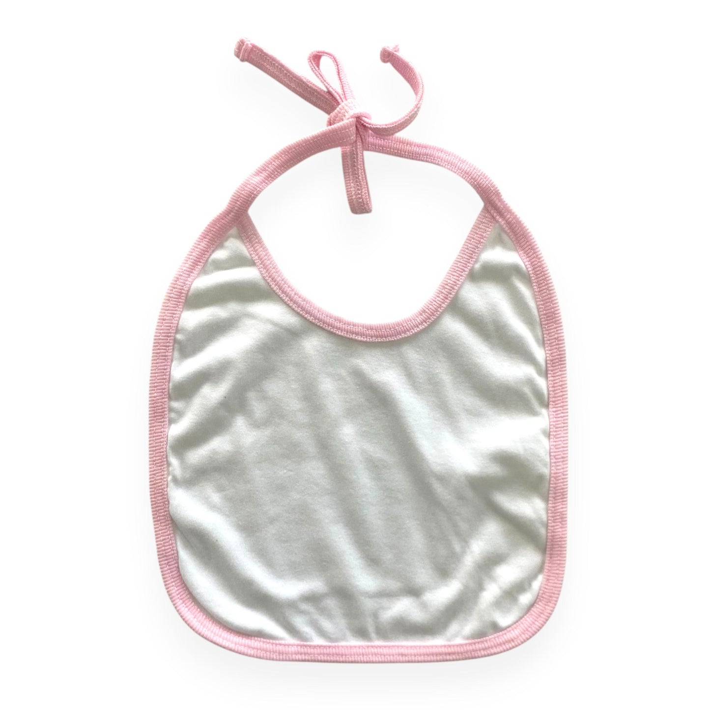 Minnies' & Mimi Cotton Bibs with Colored Piping for Toddlers 6 Months to 2 Years Old Available in Pink White and Blue