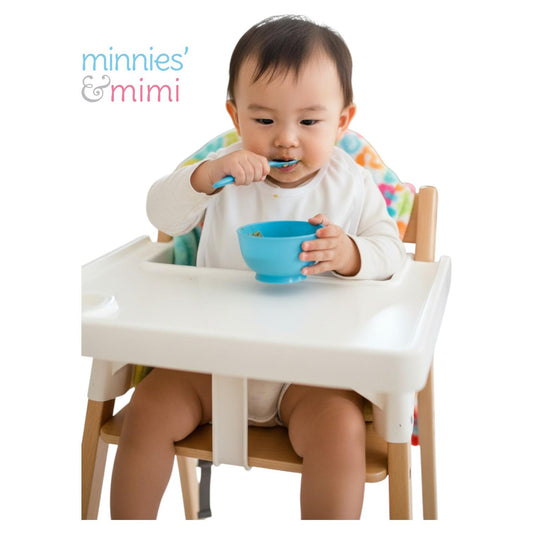 Minnies' & Mimi Cotton Bibs with Colored Piping for Toddlers 6 Months to 2 Years Old Available in Pink White and Blue