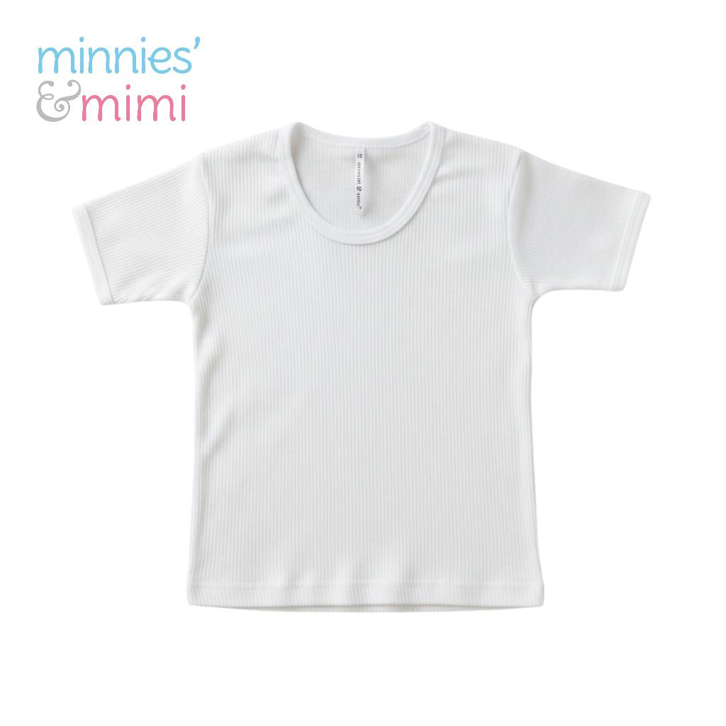 Minnies' & Mimi Ultra-Soft Stretchable White U-Neck T-shirt for Toddlers by 1-5 yrs old 3pcs (Sizes S-M-L)