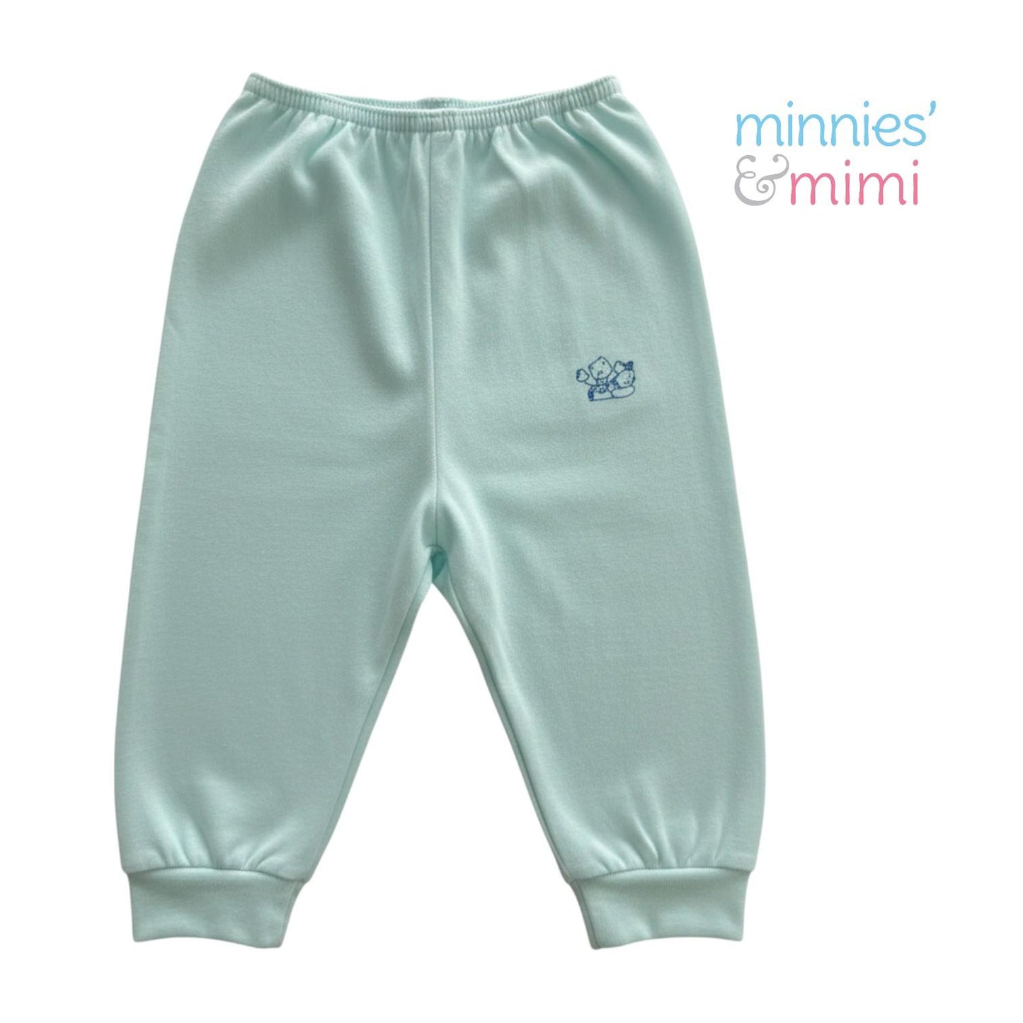 Minnies & Mimi Cotton Colored Pajama with Cuffs for Toddler 6 Months to 2 Years Available in Blue, Mint Green, Pink and Yellow