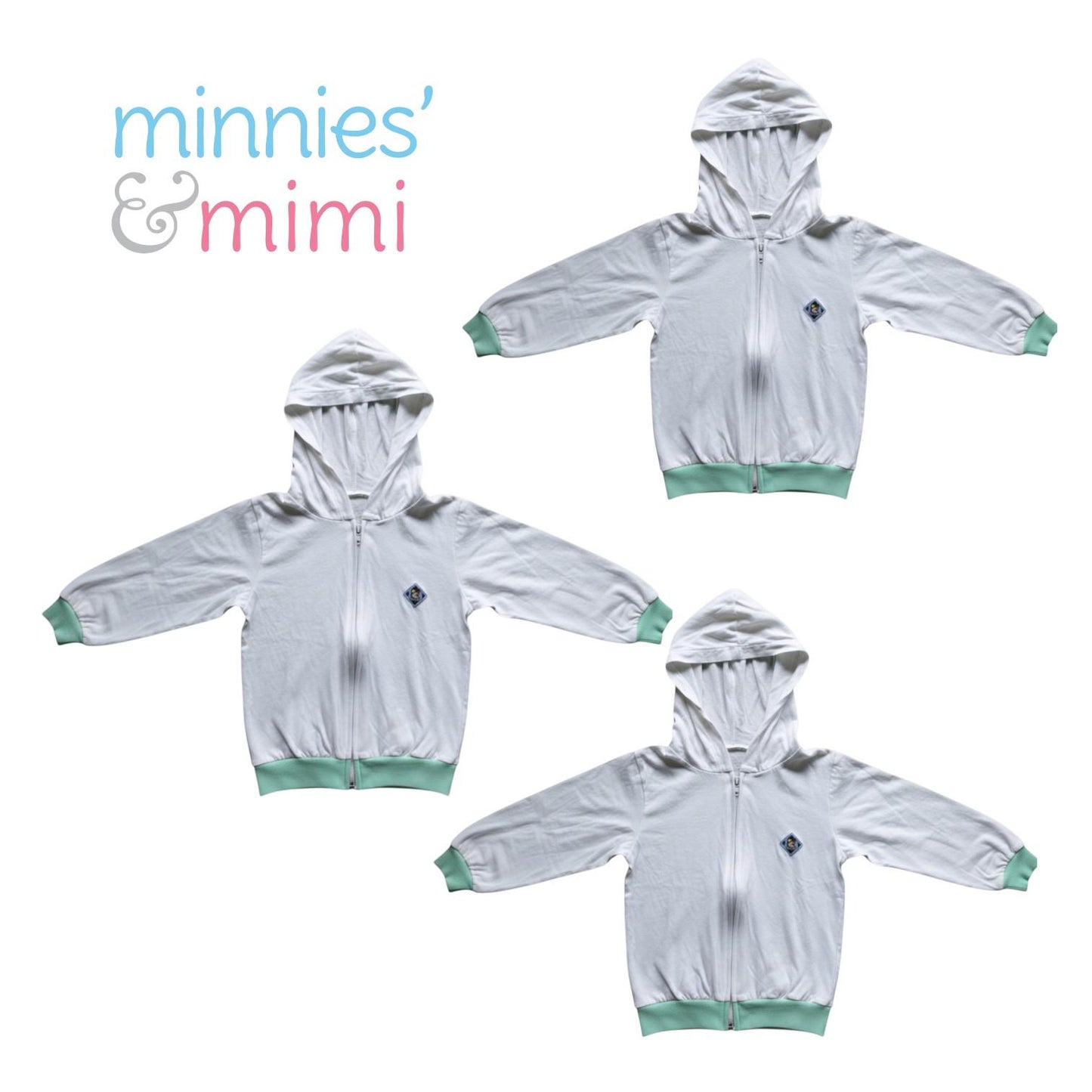 Minnies' & Mimi Cotton Jacket with Hoodie Avail. Blue, MG, Pink, WY, WB, WMG, WP and WY 3pcs  M,L