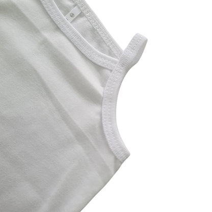 Minnies' & Mimi Cotton Spaghetti Strap White for Toddlers Available in Small Medium Large Color White