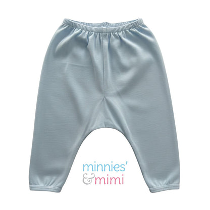 Minnies' & Mimi Cotton New Born Pajama Bottoms For 0-6 Months Available in White, Mint Green, Blue, Yellow and Pink