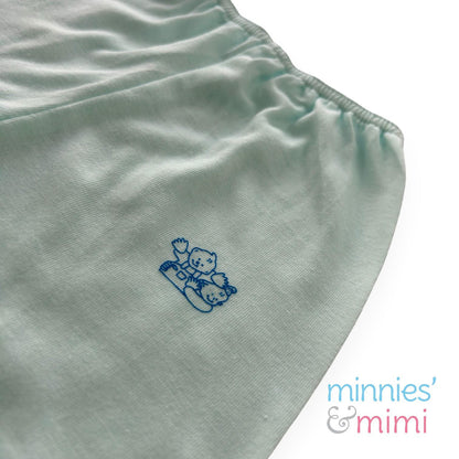 Minnies & Mimi Cotton Colored Pajama with Cuffs for Toddler 6 Months to 2 Years by 3pcs Available in Blue, Mint Green, Pink and Yellow
