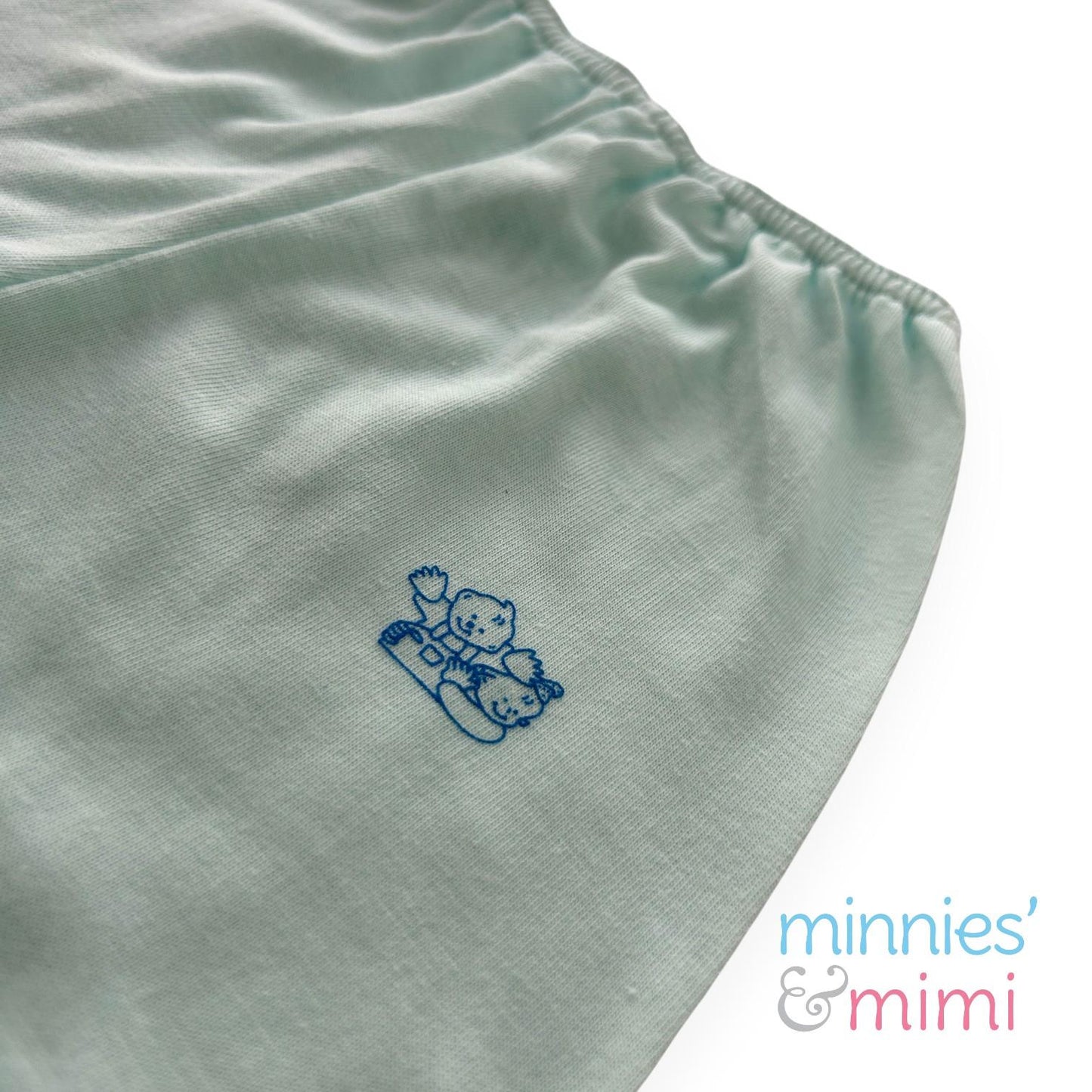 Minnies & Mimi Cotton Colored Pajama with Cuffs for Toddler 6 Months to 2 Years Available in Blue, Mint Green, Pink and Yellow