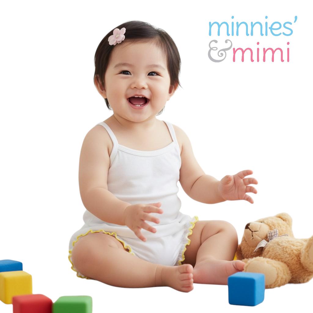 Minnies' & Mimi Lettuce Edge Baby Panty 0-24 Month Available color White Pink, White Yellow and Pink, Yellow Size S M L
