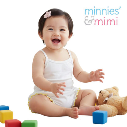 Minnies' & Mimi Lettuce Edge Baby Panty 0-24 Month 3Pcs Available color White Pink, White Yellow and Pink, Yellow Size S M L