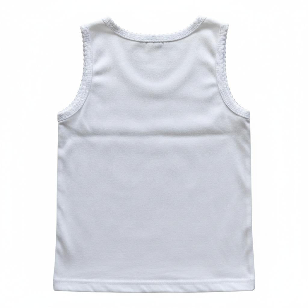 Minnies' & Mimi Single Knit Tank top Sando w/ Ribbon and Single Fagoting for Toddlers (6Mto 2Yrs Old) by 3Pcs avail.S/M/L