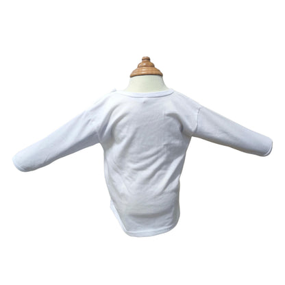 Minnies' & Mimi T-Shirt with Button Long Sleeves for New Born Infant 3pcs Color White Available in Medium and Large