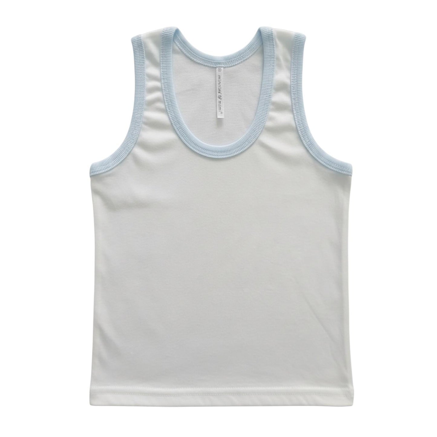 Minnies' & Mimi Cotton Sando for Toddler Available in White, Mint Green and Blue Sizes Small Medium Large