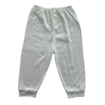 Minnies' & Mimi Cotton Stretchable White Pajama with Cuffs for Toddler 6 Months to 2 Years Old by 3pcs or 1pcs Available in Small Medium and Large