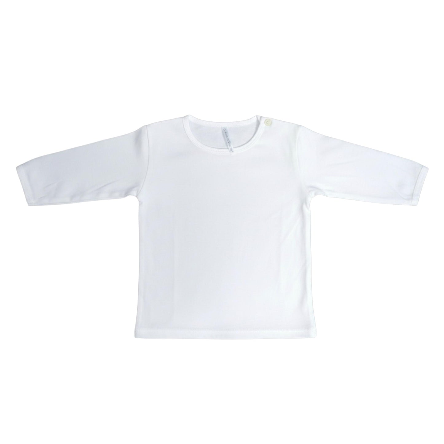 Minnies' & Mimi T-Shirt with Button Long Sleeves for New Born Infant 3pcs Color White Available in Medium and Large