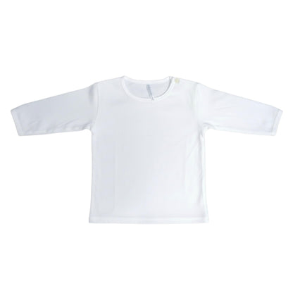 Minnies' & Mimi T-Shirt with Button Long Sleeves for New Born Infant 3pcs Color White Available in Medium and Large