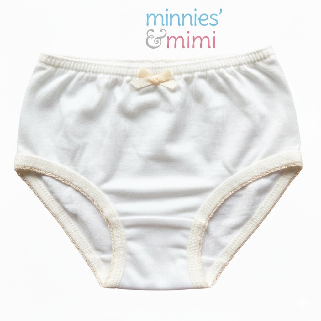 Minnies' & Mimi Panty with Ribbon and w/ Double Fagoting for (6m-12months) Available size S/M/L 1pcs