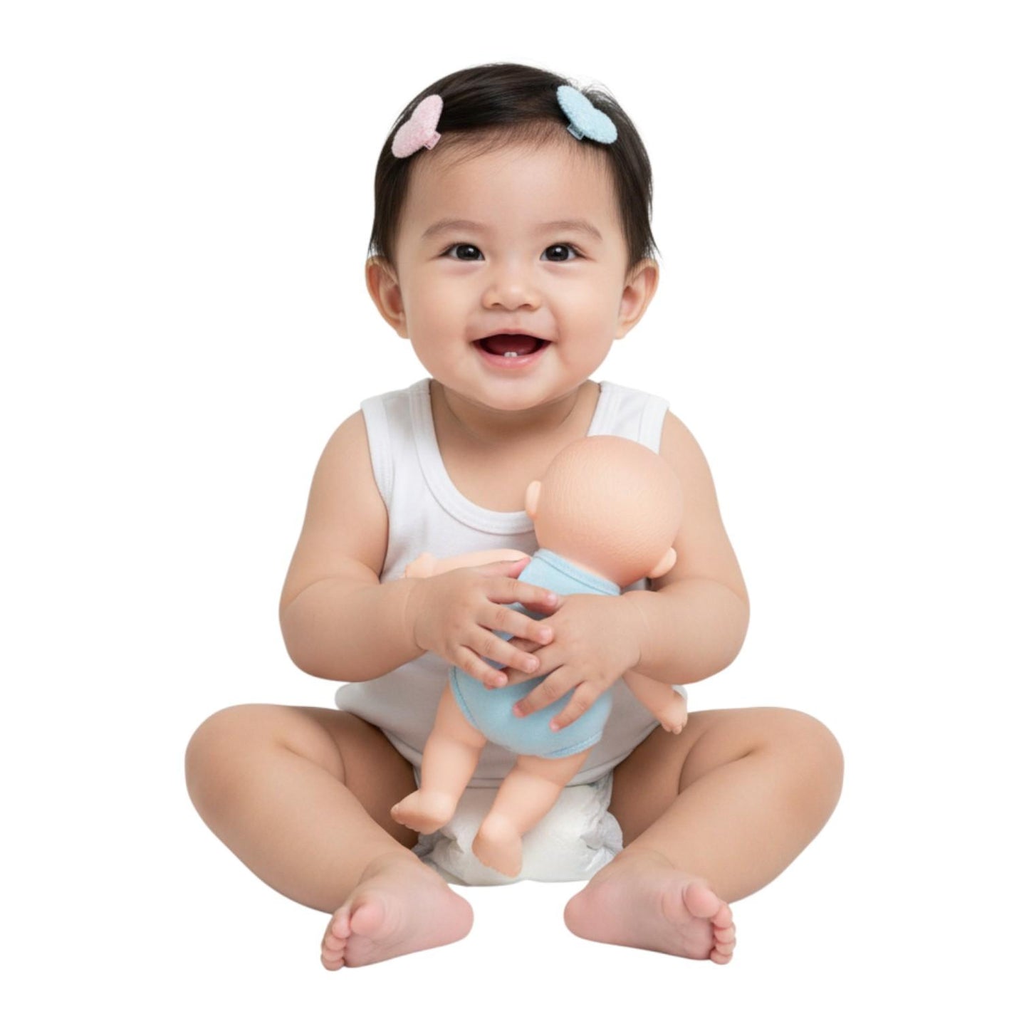 Minnies' & Mimi Cotton Sando for Toddler Available in White, Mint Green and Blue Sizes Small Medium Large