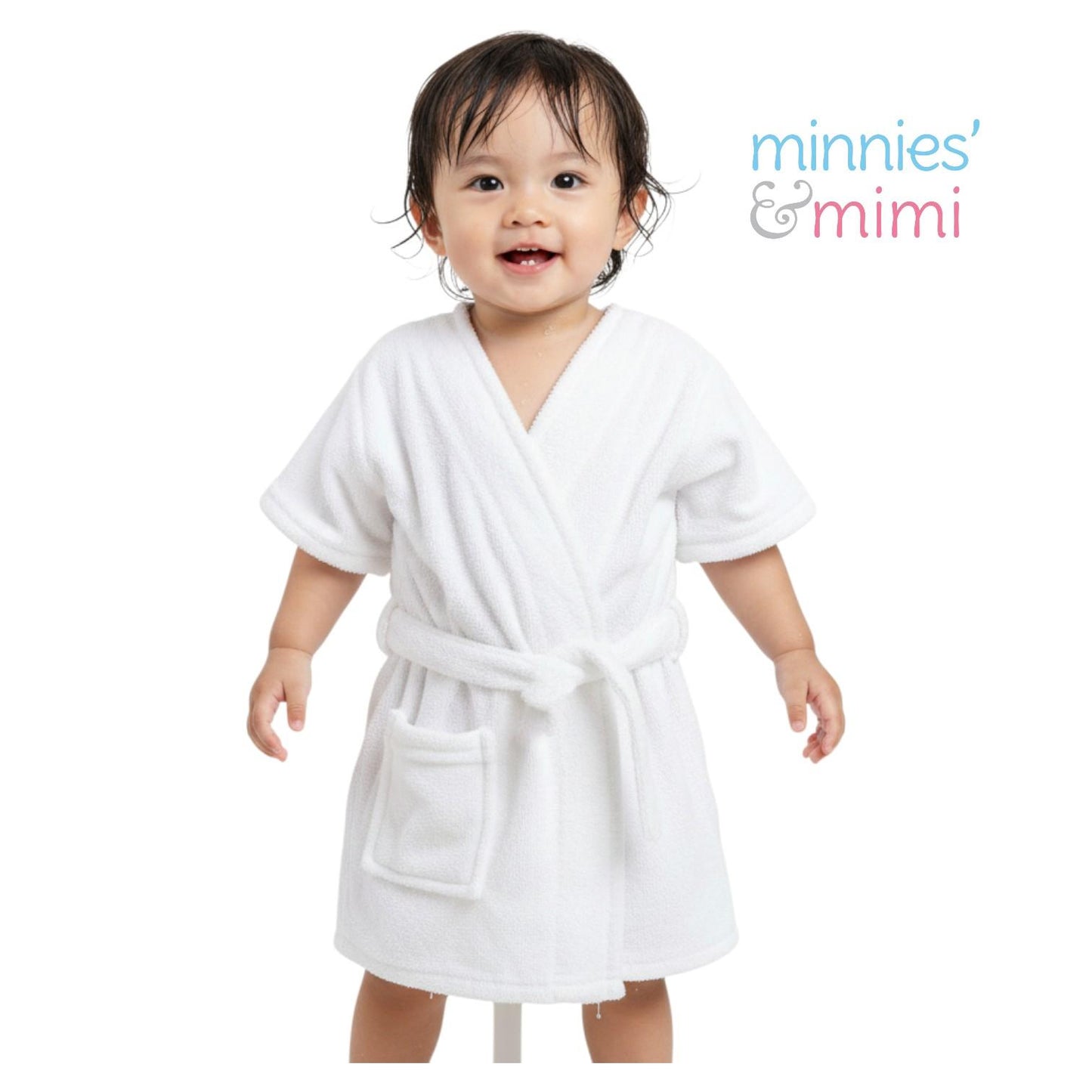 Minnies' & Mimi Cotton Bathrobe for Toddlers for 6 Months to 2 Years Available in Medium and Large Super Absorbent Warm