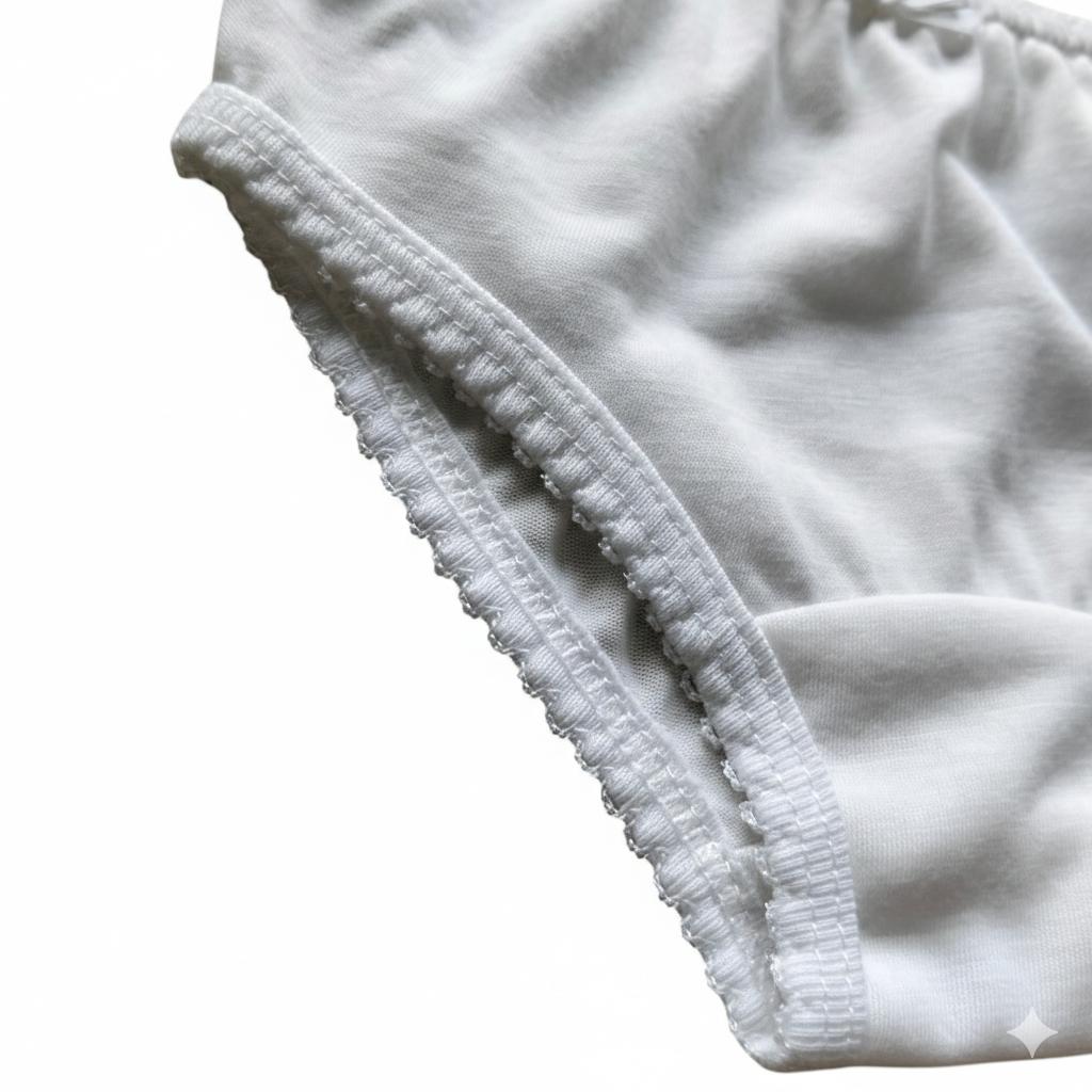 Minnies' & Mimi White Panty with Ribbon w/ Single Fagoting for (6m-12months) Available sizeS/M/L3pcs