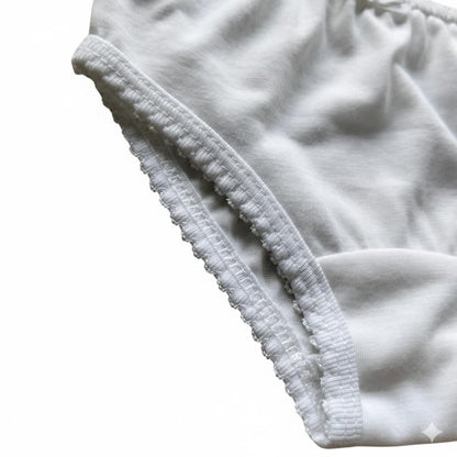 Minnies' & Mimi White Panty with Ribbon w/ Single Fagoting for (6m-12months) Available sizeS/M/L3pcs