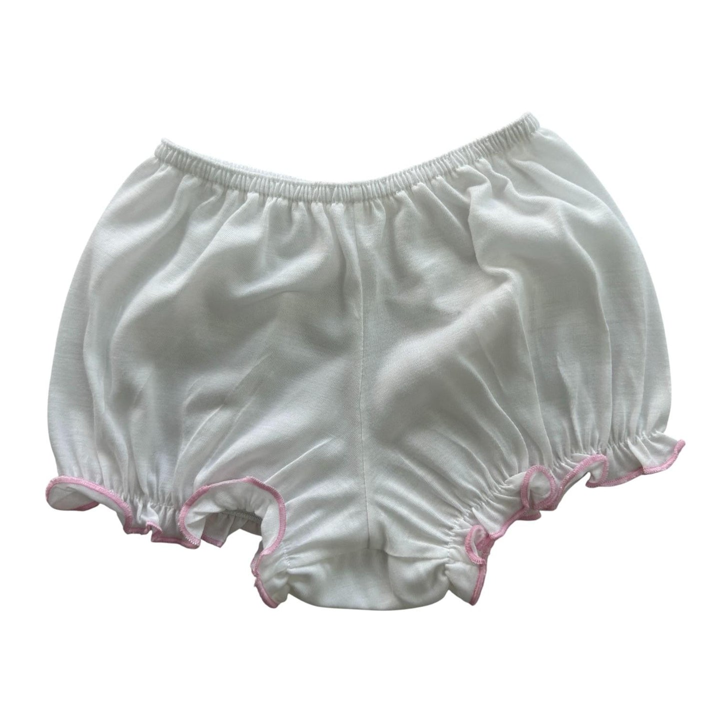 Minnies' & Mimi Cotton Boxer Panty with Lettuce For Toddlers 6 Months to 2 Years Old Available in Yellow or Pink Size Small Medium Large