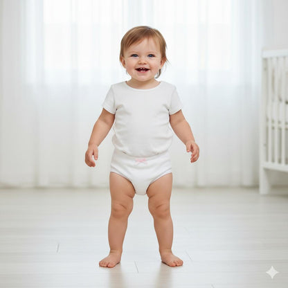 Minnies' & Mimi Stretchable  Panty for 0-24 Months Zigzag with Pink Ribbon by 3pcs Available S M L