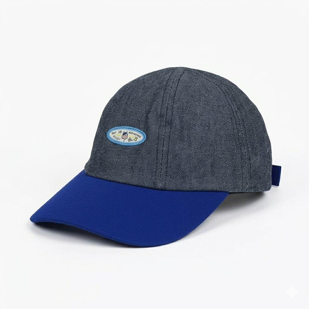 Minnies' & Mimi  Base Ball Cap with Plastic Strap Blue and  Red (FOR BABY AND KIDS) 1pcs