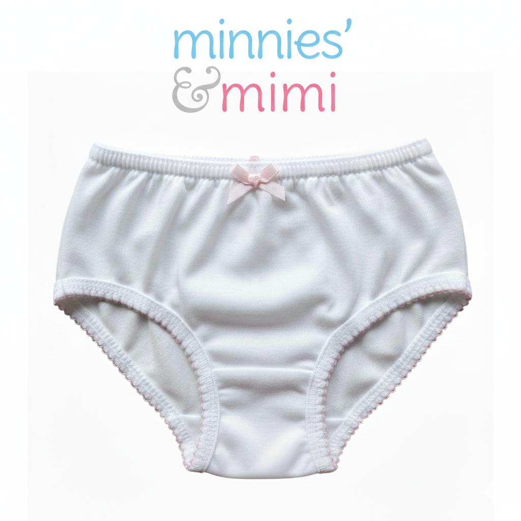 Minnies' & Mimi Panty with Ribbon and w/ Double Fagoting for (6m-12months) Available size S/M/L 1pcs