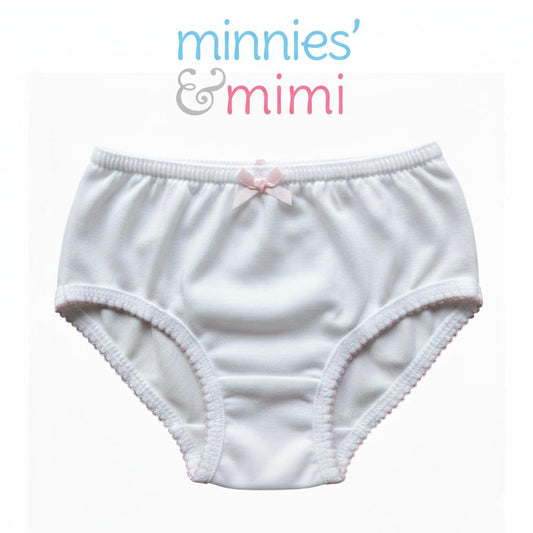 Minnies' & Mimi Panty with Ribbon and w/ Double Fagoting for (6m-12months) Available size S/M/L 1pcs
