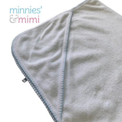 Minnies' & Mimi Cotton Bath Towel with Scallop 27 Inches x 27 Inches Available in Pink or Blue