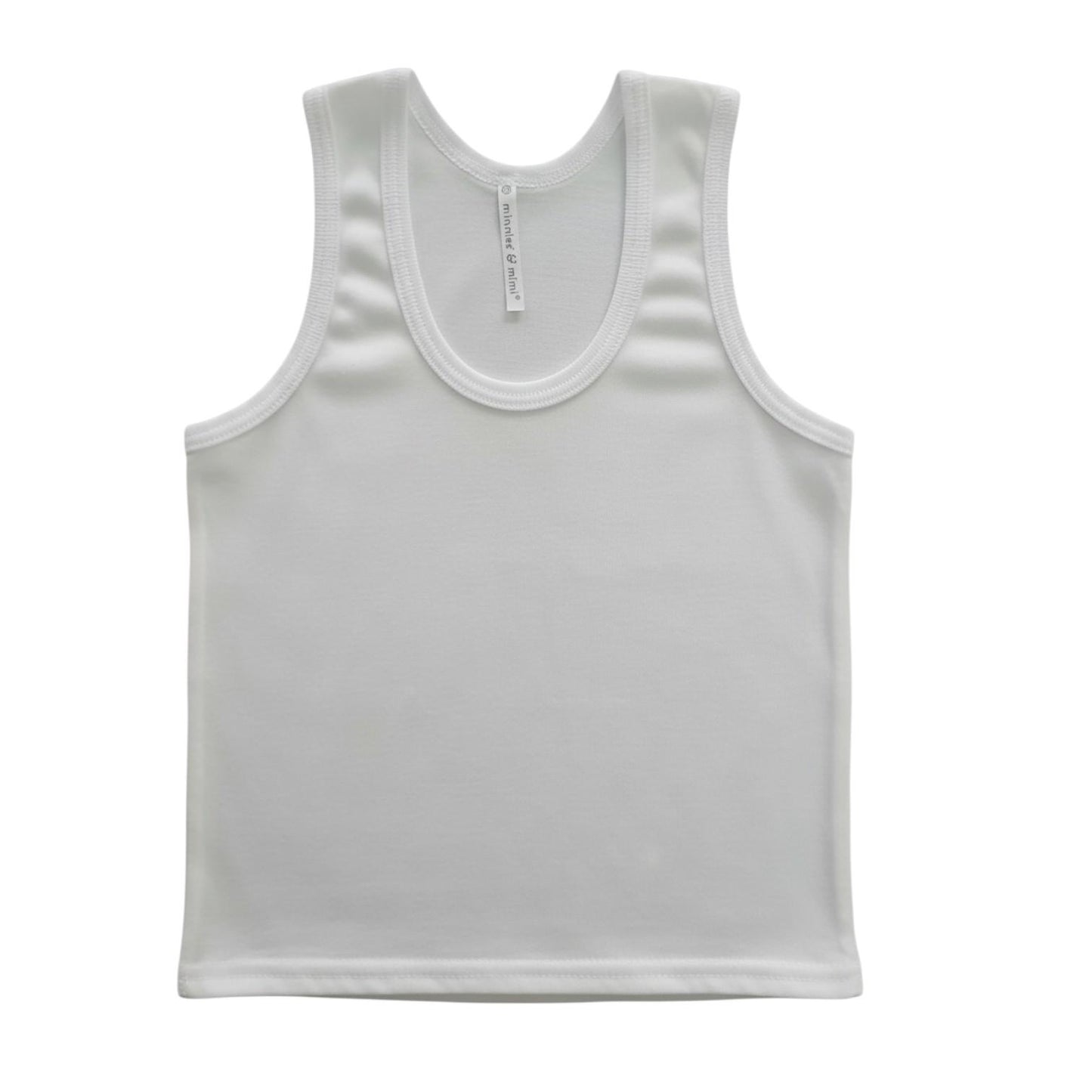 Minnies' & Mimi Cotton Sando for Toddler Available in White, Mint Green and Blue Sizes Small Medium Large