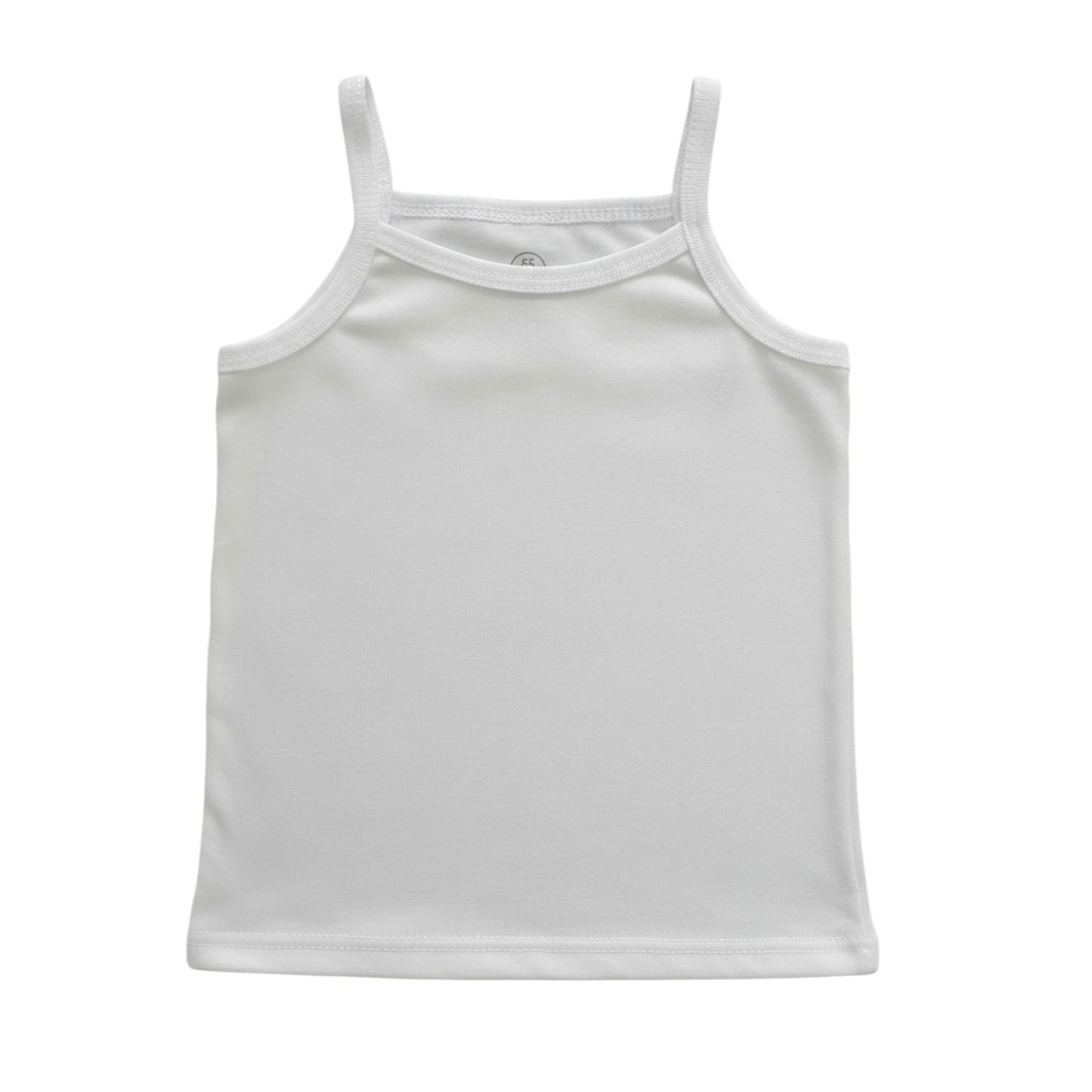 Minnies' & Mimi Cotton Spaghetti Strap White for Toddlers Available in Small Medium Large Color White