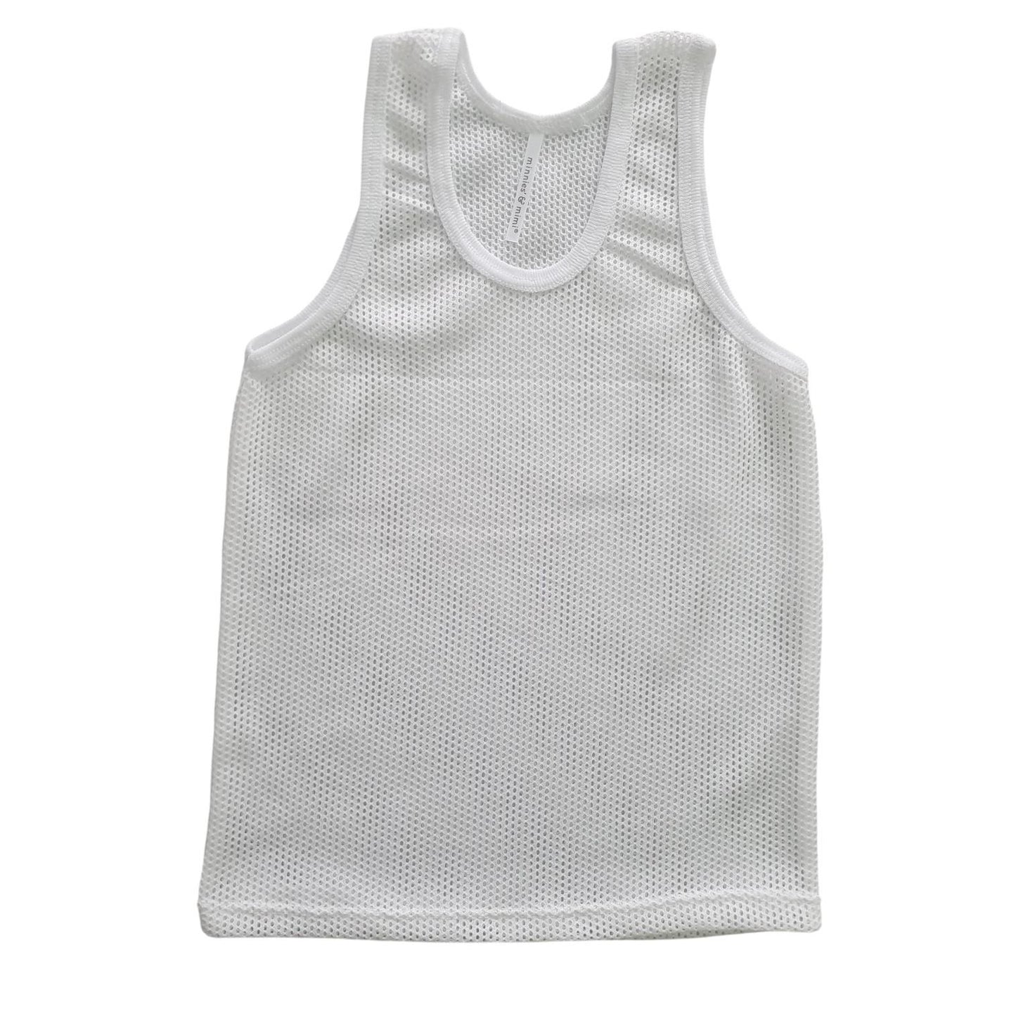 Minnies' & Mimi Aircool Tank Top Sando for Toddler Available in White and Blue Sizes Medium, Large, XL,2XL,3XL, FS