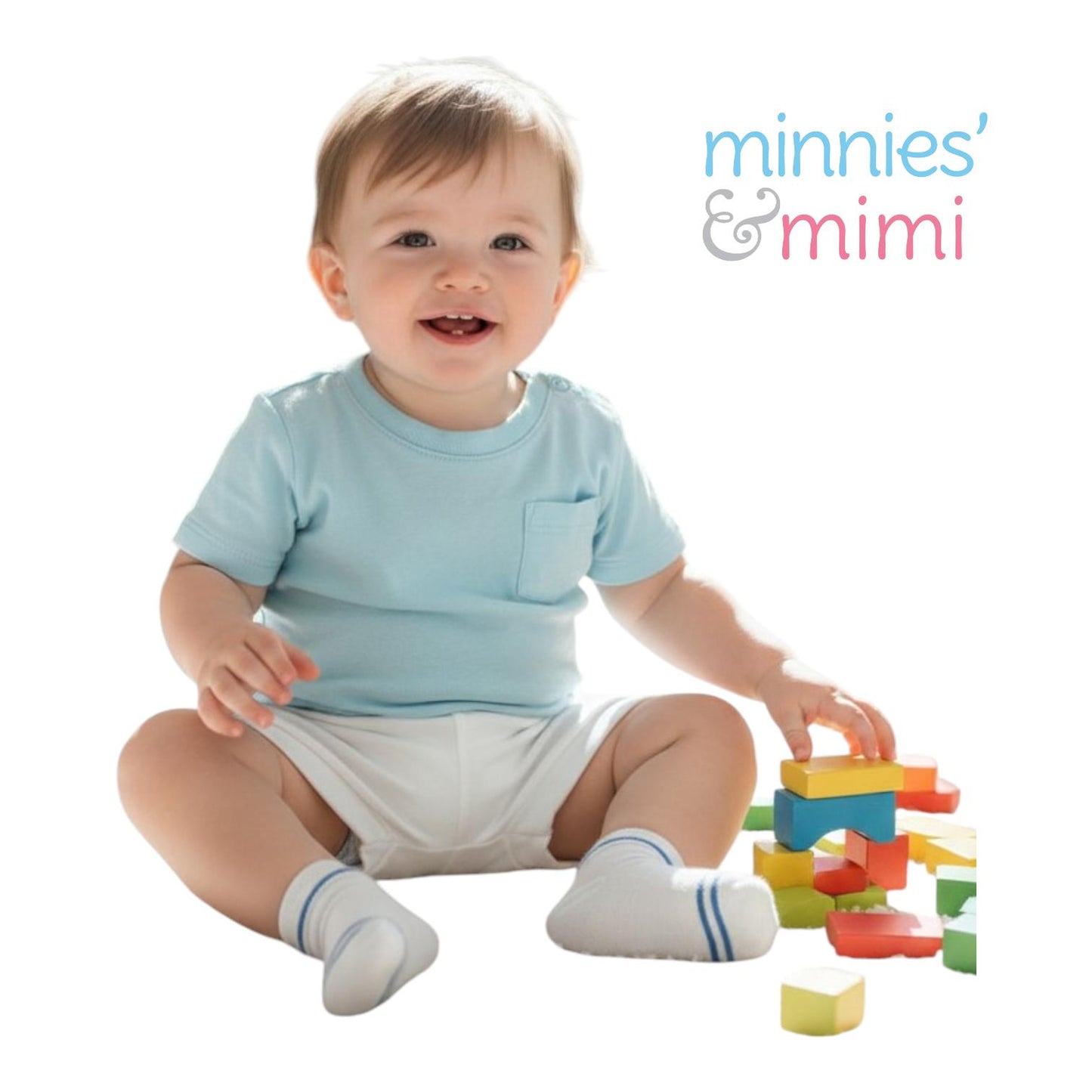 Minnies' & Mimi Stretchable Cotton Shorts with White Cuffs for toddlers 3 months to 24 months (2 years) by 3pcs Available S,M,L