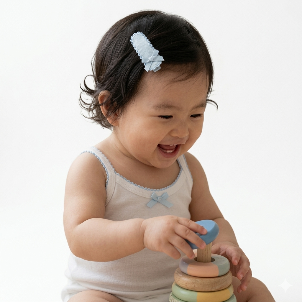 Minnies' & Mimi Cotton Tank Top Spaghetti Strap with Small Ribbon and Fagoting for Toddlers 6 Months to 2 Years Old by 3pcs Available in Pink, Cream and Blue Size Small Medium Large