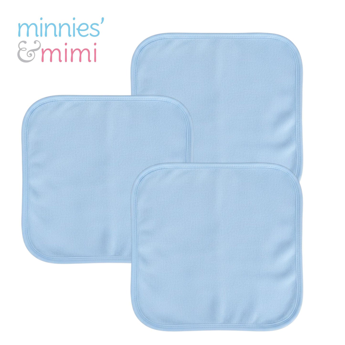 Minnies' & Mimi Cotton Towelette Face Towel for Newborns, Infants, Toddlers (0–6 Months) (6–12 Months)(1–3 Years) Available W,WP,WB 3pcs