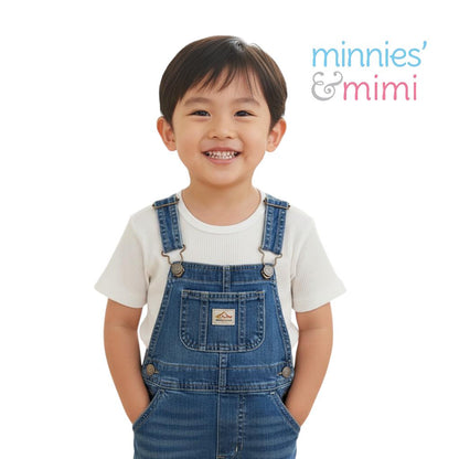 Minnies' & Mimi Ultra-Soft Stretchable White U-Neck T-shirt for Toddlers by 1-5 yrs old 3pcs (Sizes S-M-L)