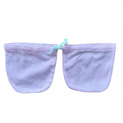 Minnies' & Mimi Cotton Mittens with Color Piping for Newborn Babies for 0-6 Months Available in W, WB, WP, WY,WM, P,B,Y,MG