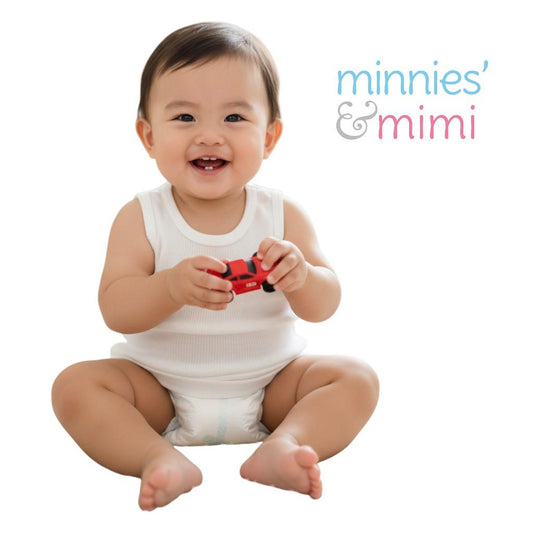 Minnies & Mimi Plain White Stretchability Sando Cotton for 6-24 Months 1Pcs Available Small Medium Large