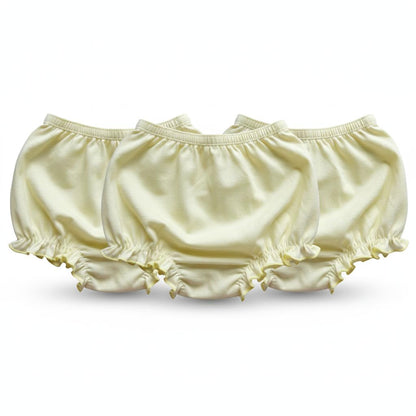 Minnies' & Mimi Lettuce Edge Baby Panty 0-24 Month 3Pcs Available color White Pink, White Yellow and Pink, Yellow Size S M L