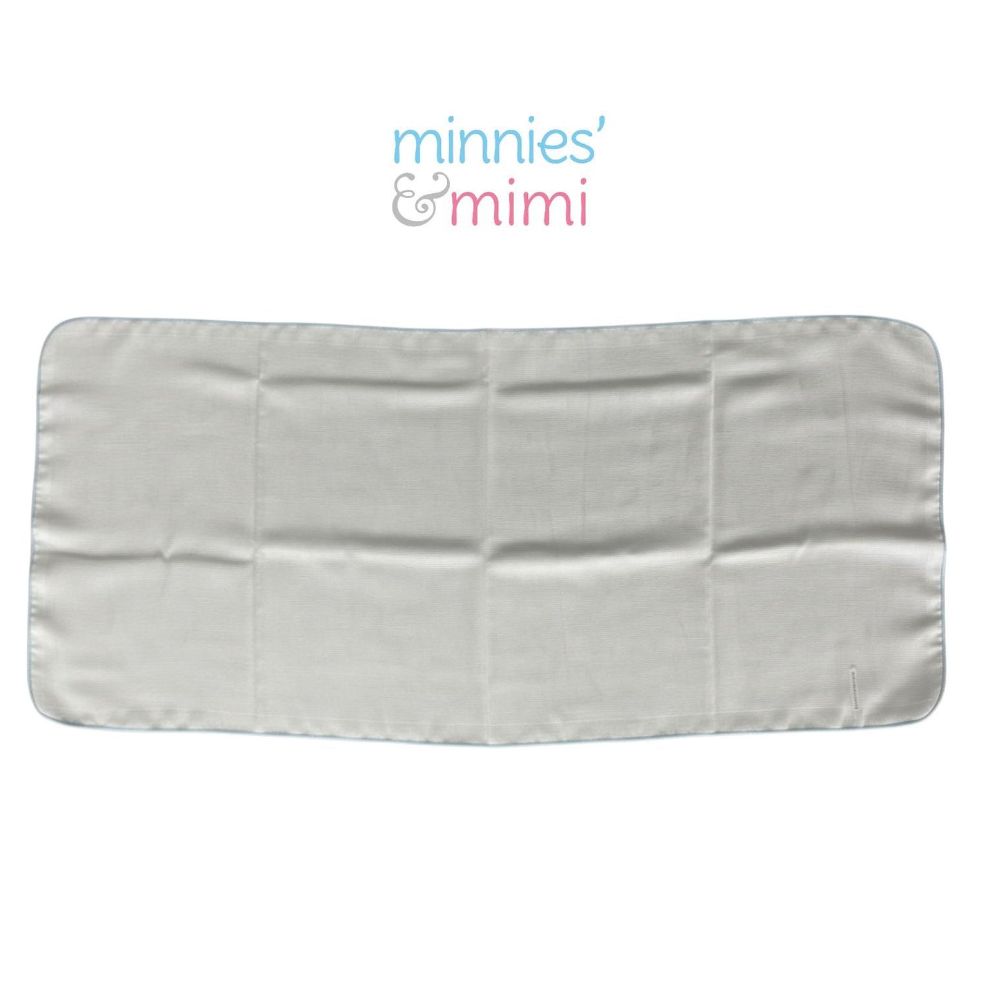 Minnies' & Mimi Cotton Gauze Diaper 42 cm Width x 95 cm Length Available in Blue Pink or White Boarder Lining Reusable