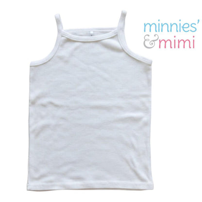 Minnies' & Mimi Stretchable Spaghetti Strap Sando for 1-2 Years Old 3Pcs Available in White or White Pink Size L or XL
