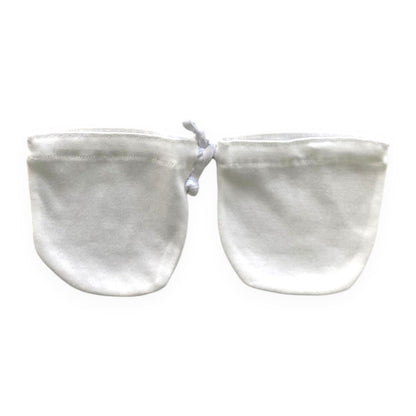 Minnies' & Mimi Cotton Mittens with Color Piping for Newborn Babies for 0-6 Months Available in W, WB, WP, WY,WM, P,B,Y,MG