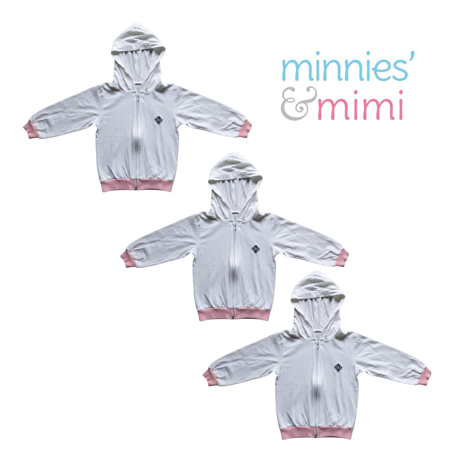 Minnies' & Mimi Cotton Jacket with Hoodie Avail. Blue, MG, Pink, WY, WB, WMG, WP and WY 3pcs  M,L