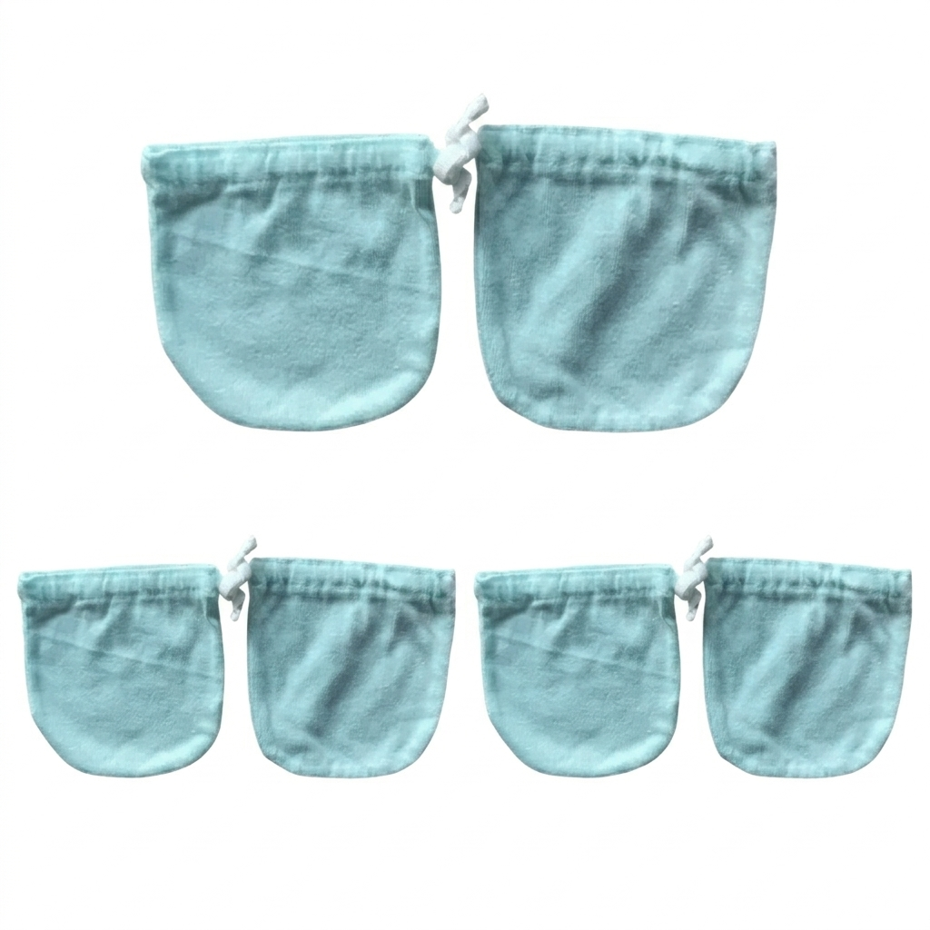 Minnies' & Mimi Cotton Mittens with Color Piping for Newborn Babies for 0-6 Months by 3 Pcs Available in W, WB, WP, WY and MG,P,B,Y,MG