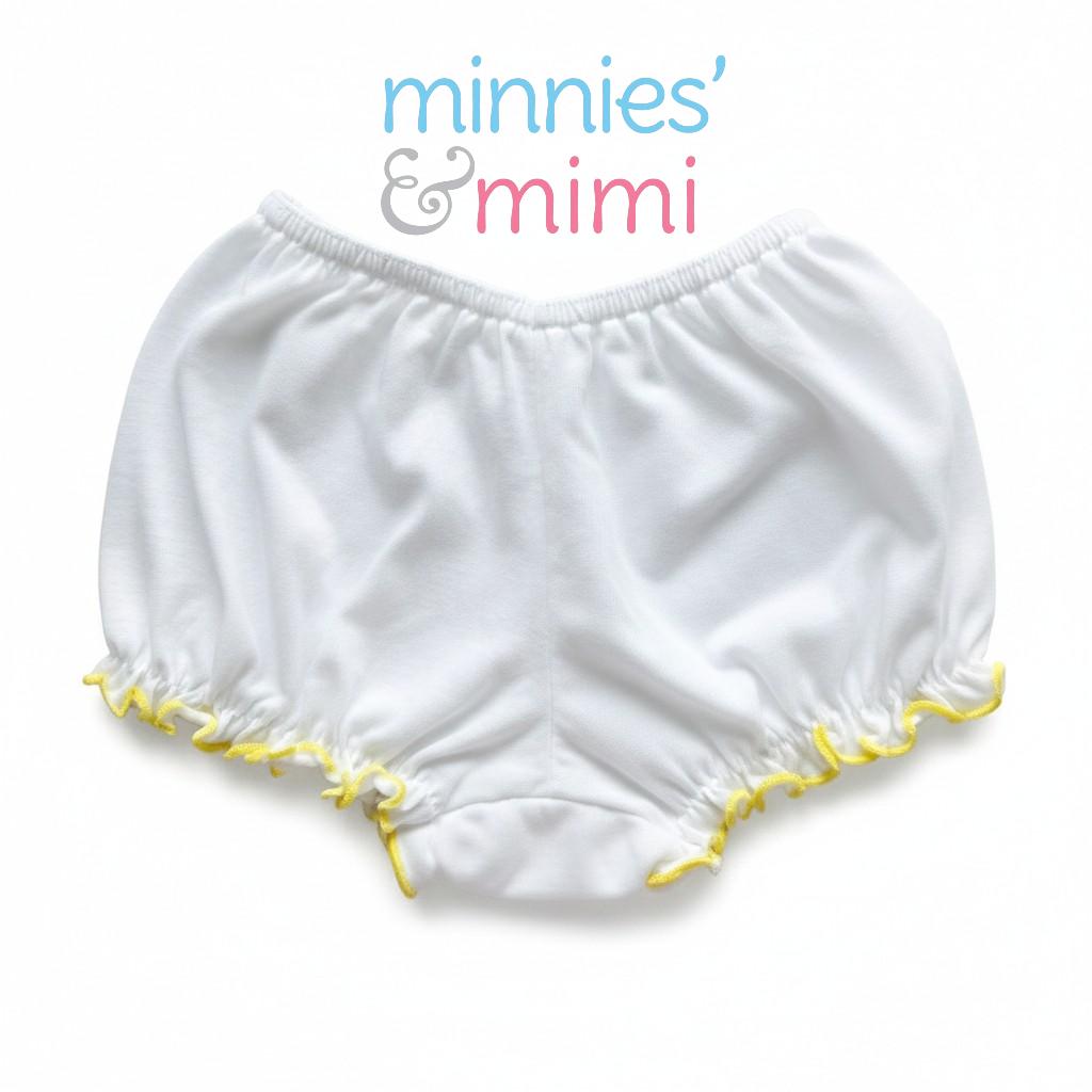 Minnies' & Mimi Lettuce Edge Baby Panty 0-24 Month Available color White Pink, White Yellow and Pink, Yellow Size S M L