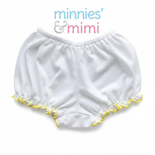 Minnies' & Mimi Lettuce Edge Baby Panty 0-24 Month Available color White Pink, White Yellow and Pink, Yellow Size S M L