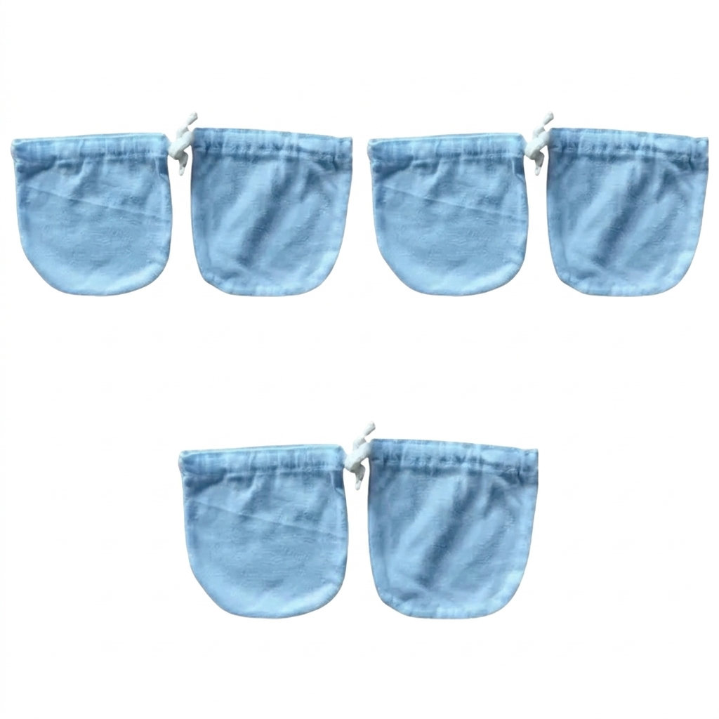 Minnies' & Mimi Cotton Mittens with Color Piping for Newborn Babies for 0-6 Months by 3 Pcs Available in W, WB, WP, WY and MG,P,B,Y,MG