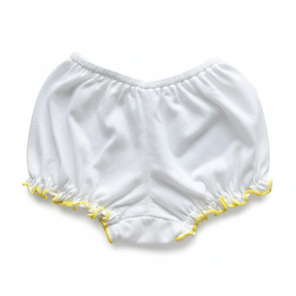 Minnies' & Mimi Lettuce Edge Baby Panty 0-24 Month Available color White Pink, White Yellow and Pink, Yellow Size S M L