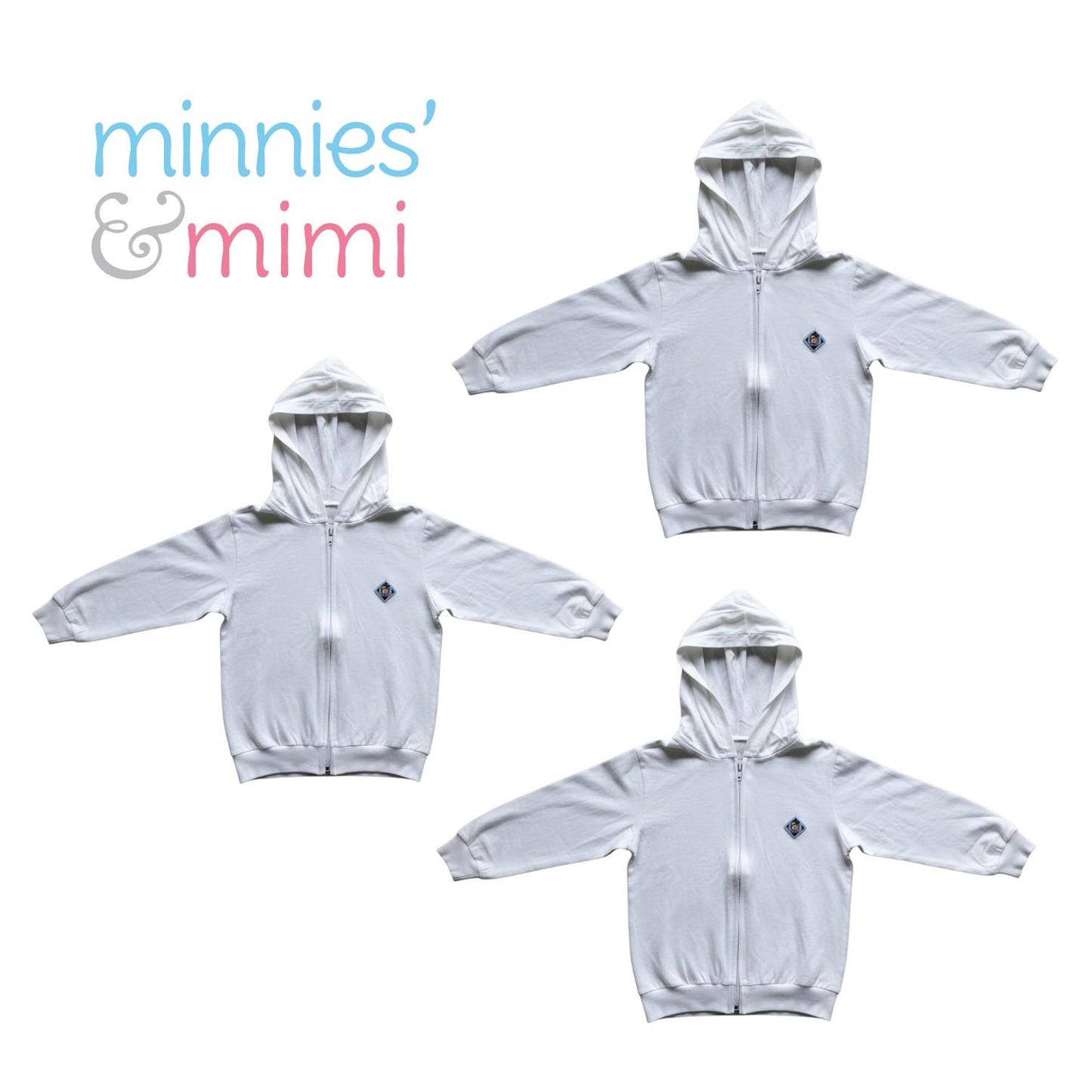 Minnies' & Mimi Cotton Jacket with Hoodie Avail. Blue, MG, Pink, WY, WB, WMG, WP and WY 3pcs  M,L